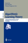 Image for Algorithmic Learning Theory