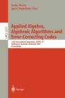 Image for Applied Algebra, Algebraic Algorithms and Error-Correcting Codes