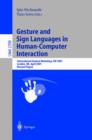 Image for Gesture and Sign Languages in Human-Computer Interaction