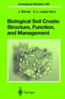 Image for Biological Soil Crusts: Structure, Function, and Management