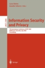 Image for Information Security and Privacy : 7th Australian Conference, ACISP 2002 Melbourne, Australia, July 3-5, 2002 Proceedings