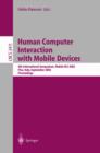 Image for Human Computer Interaction with Mobile Devices : 4th International Symposium, Mobile HCI 2002, Pisa, Italy, September 18–20, 2002 Proceedings