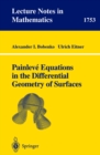 Image for Painleve equations in the differential geometry of surfaces
