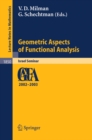 Image for Geometric aspects of functional analysis: Israel seminar 2002-2003, GAFA 2002-2003