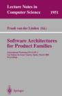 Image for Software architectures for product families: International Workshop IW-SAPF-3, Las Palmas de Gran Canaria, Spain, March 15-17, 2000 : proceedings