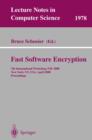 Image for Fast software encryption: 7th International Workshop, FSE 2000, New York, NY, USA, April 10-12, 2000 : proceedings