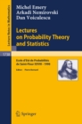 Image for Lectures on probabililty theory and statistics: Ecole d&#39;Ete de de Probabilites de Saint-Flour XXVIII - 1998