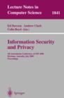 Image for Information security and privacy: 5th Australasian Conference, ACISP 2000, Brisbane, Australia, July 10-12, 2000 : proceedings : 1841