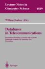 Image for Databases in telecommunications: international workshop co-located with VLDB-99, Edinburgh, Scotland, UK, September 6th, 1999 : proceedings