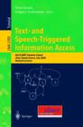 Image for Text- and speech-triggered information access: 8th ELSNET Summer School, Chios Island, Greece, July 15-30, 2000 : revised lectures