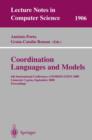 Image for Coordination languages and models: 4th international conference, Coordination 2000, Limassol, Cyprus, September 11-13, 2000 : proceedings