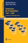 Image for Seminaire de Probabilites 1967-1980: A Selection in Martingale Theory