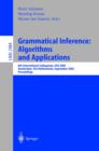 Image for Grammatical inference: algorithms and applications : 6th international colloquium, ICGI 2002, Amsterdam, The Netherlands, September 23-25, 2002 : proceedings