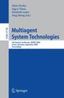 Image for Multiagent system technologies: 4th German conference, MATES 2006, Erfurt, Germany, September 19-20, 2006 : proceedings : 4196.