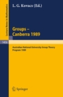 Image for Groups - Canberra 1989: Australian National University Group Theory Program 1989