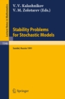 Image for Stability Problems for Stochastic Models: Proceedings of the International Seminar held in Suzdal, Russia, Jan.27-Feb. 2,1991 : 1546