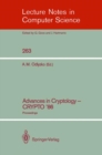 Image for Advances in Cryptology - CRYPTO &#39;86: Proceedings