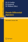 Image for Pseudo-differential Operators: Proceedings of a Conference, Held in Oberwolfach, February 2-8, 1986 : 1256