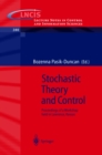 Image for Stochastic Theory and Control: Proceedings of a Workshop held in Lawrence, Kansas