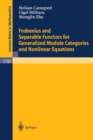 Image for Frobenius and separable functors for generalized module categories and nonlinear equations