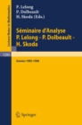 Image for Seminaire D&#39;analyse P. Lelong - P. Dolbeault - H. Skoda: Annees 1985/1986 : 1295