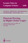 Image for Theorem proving in Higher Order Logics