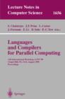 Image for Languages and Compilers for Parallel Computing: 11th International Workshop, LCPC&#39;98, Chapel Hill, NC, USA, August 7-9, 1998, Proceedings : 1656