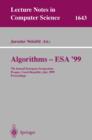Image for Algorithms - ESA&#39;99: 7th Annual European Symposium, Prague, Czech Republic, July 16-18, 1999 Proceedings