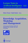 Image for Knowledge Acquisition, Modeling and Management: 11th European Workshop, EKAW&#39;99, Dagstuhl Castle, Germany, May 26-29, 1999, Proceedings