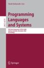 Image for Programming languages and systems: 4th Asian Symposium, APLAS 2006, Sydney, Australia, November 8-10, 2006 : proceedings
