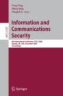 Image for Information and communications security: 8th international conference, ICICS 2006 Raleigh, NC, USA December 4-7 2006 : proceedings : 4307