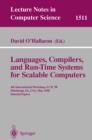 Image for Languages, Compilers, and Run-Time Systems for Scalable Computers: 4th International Workshop, LCR &#39;98 Pittsburgh, PA, USA, May 28-30, 1998 Selected Papers