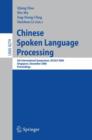 Image for Chinese Spoken Language Processing