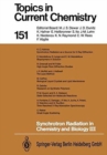 Image for Synchrotron Radiation in Chemistry and Biology III