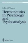 Image for Hermeneutics in Psychology and Psychoanalysis