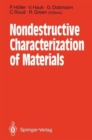 Image for Nondestructive Characterization of Materials