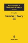 Image for Number Theory III