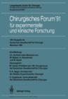 Image for Chirurgisches Forum ’91 fur experimentelle und klinische Forschung