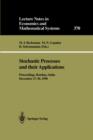 Image for Stochastic Processes and their Applications : Proceedings of the Symposium held in honour of Professor S.K. Srinivasan at the Indian Institute of Technology Bombay, India, December 27–30, 1990