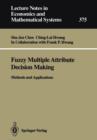 Image for Fuzzy Multiple Attribute Decision Making : Methods and Applications