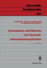 Image for Konzeption und Einsatz von Umweltinformationssystemen : Proceedings