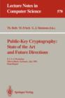 Image for Public-Key Cryptography: State of the Art and Future Directions