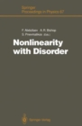 Image for Nonlinearity with Disorder : Proceedings of the Tashkent Conference, Tashkent, Uzbekistan, October 1-7, 1990