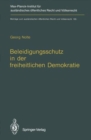Image for Beleidigungsschutz in der freiheitlichen Demokratie / Defamation Law in Democratic States