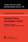Image for Stochastic Theory and Adaptive Control