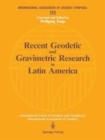 Image for Recent Geodetic and Gravimetric Research in Latin America