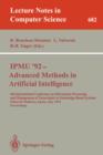 Image for IPMU&#39;92 - Advanced Methods in Artificial Intelligence