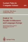 Image for PARLE &#39;93 Parallel Architectures and Languages Europe