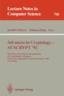 Image for Advances in Cryptology - AUSCRYPT &#39;92 : Workshop on the Theory and Application of Cryptographic Techniques, Gold Coast, Queensland, Australia, December 13-16, 1992. Proceedings