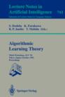 Image for Algorithmic Learning Theory - ALT &#39;92
